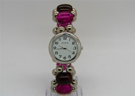 Os relógios do bracelete do grânulo para mulheres com correia elástica, senhoras vestem relógios
