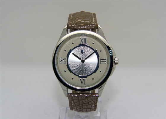 Relógio analógico-numérico do relógio de couro unisex impermeável de quartzo da faixa